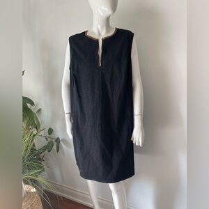 Lauren ralph lauren Sleeveless Slim Fit Midi dress with leather trim 18w